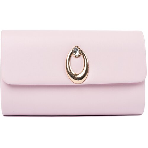 Shelvt Pink clutch bag with silver elements Slike