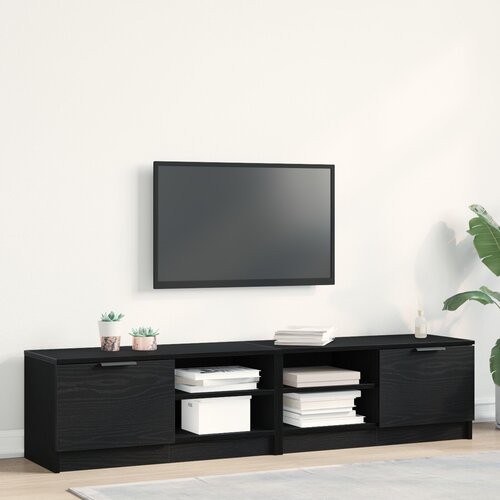 VidaXL TV Kabinet Crni hrast Konstruirano drvo Standard Pohrana Slike