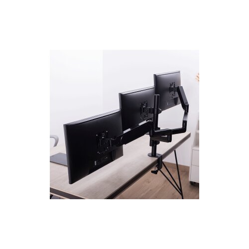  NOSAČ ZA TRI MONITORA GEMBIRD MA-DA3-01, montaža na stol, (full-motion), do 27&rdquo;, up to 7 kg Cijene