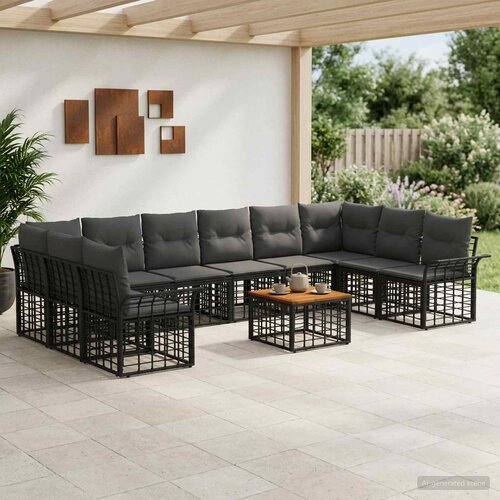  Set vanjskih sofa 11 kom. Poliester Slike
