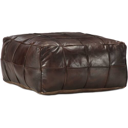 VidaXL Tabure temno rjav 60x60x30 cm pravo kozje usnje Slike