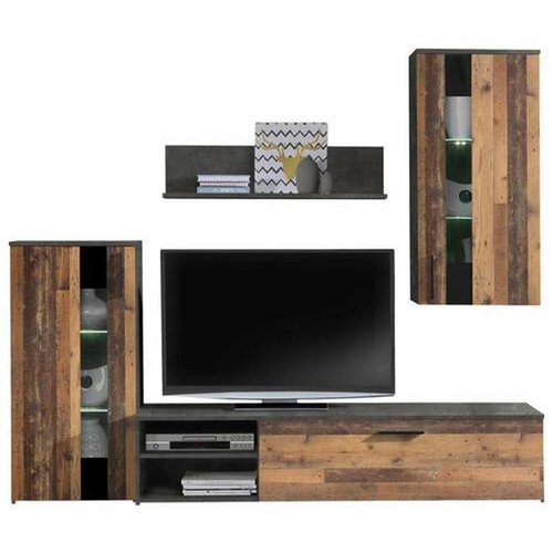 CARRYHOME dnevni regal, barve hrasta, temno siva Cene