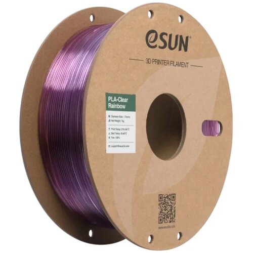 eSUN PLA Clear LJUBIČASTO-CRVENA (Rainbow Purple Red) 1kg 1.75mm PaperRoll (PLA- Cijene