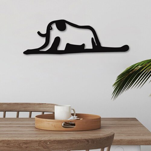Wallity zidna dekoracija Elephant 14, 63x21cm, Crna Cene
