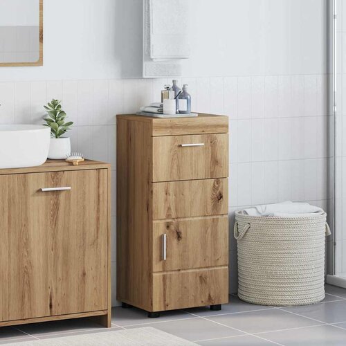 vidaXL Kopalniška omarica TULUM artisan hrast 37 x 31.5 x 82 cm Cene