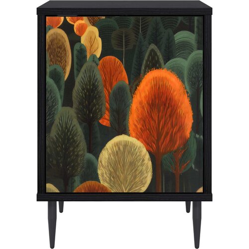  Noćni ormar ZAANDAM 2 kom. Crni hrast 36 x 33 x 51 cm Slike