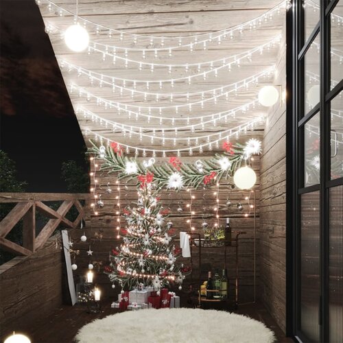 VidaXL Vilinska svjetla okrugla 40 m 400 LED hladno bijela 8 funkcija Slike