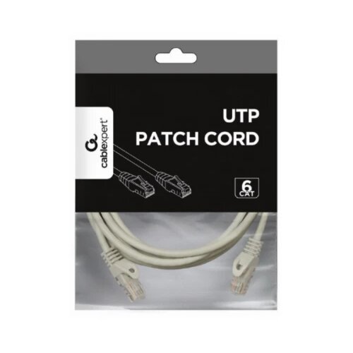  PP6U-CU-3M Gembird Mrezni kabl, CAT6 BAKARNI UTP Patch cord 3m grey Cene