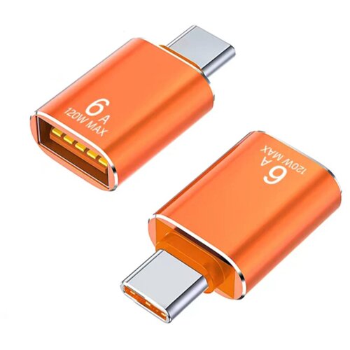 Adattatore USB OTG 6A 120W Da USB 3.0 A Maschio A USB-C Femmina, Ricarica Rapida, Slim