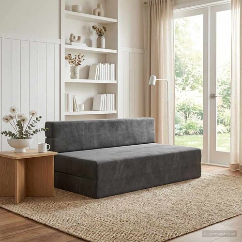 SOFA na razvlačenje Tamnosiva 152 x 86,5 x 60 cm Tkanina Cijene
