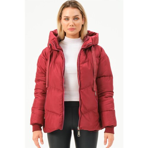 Dewberry Z6771 WOMEN&amp;#039;S COAT-BURGUNDY Slike