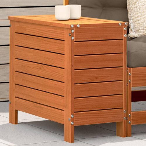VidaXL Vrtni stolček za noge vo&amp;scaron;čeno rjav 62x31,5x52 cm trdna borovina Slike