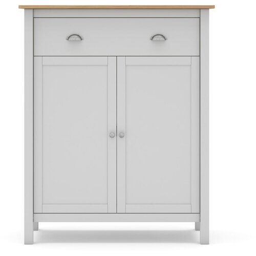 Marckeric Bela/naravna visoka komoda iz masivnega bora 90x110 cm Misti – Marckeric Cene