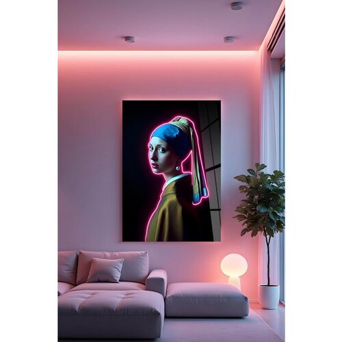 WALLXPERT Hhlneon0019 - Višenamenska Tempered Staklena Slika 70 x 100 cm Cene