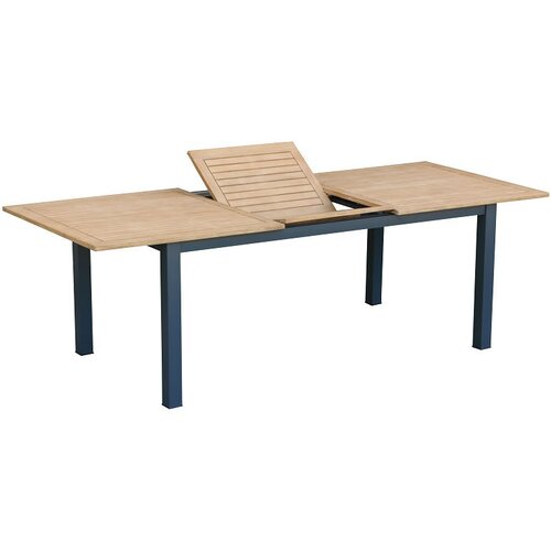 SUNFUN Raztegljiva vrtna miza Carina (180/240 x 100 x 75 cm, jeklo in les, siva in rjava) Slike