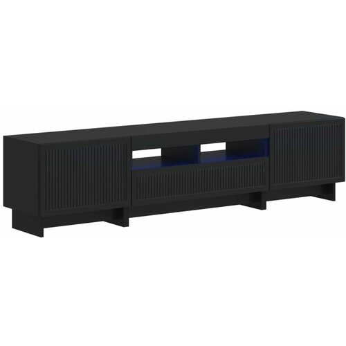  5-dijelni LED TV ormarić Crna Konstruirano drvo - Crna 81 cm Slike
