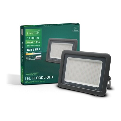 LED REFLEKTOR ALUMINIJUMSKI 200W 3CCT IP65 GREEN TECH Cene
