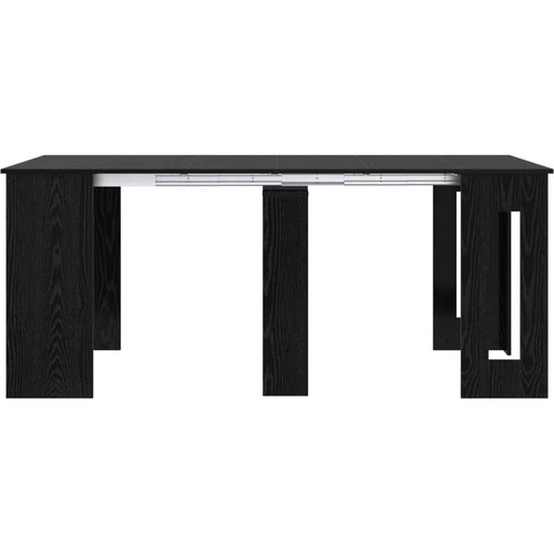  Blagovaonski stol 180 x 85 x 75 cm Konstruirano drvo Crni hrast Slike