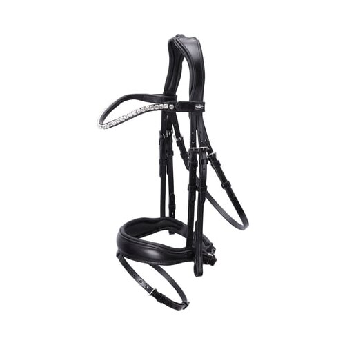 Schockem&amp;ouml;hle Sports Uzda Siena, black/silver Slike