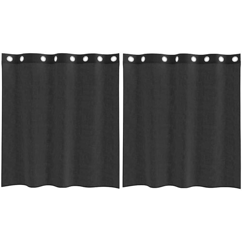 vidaXL Voile zavese z vponkami 2 kosa črna 140x140 cm, (21827193) Cene