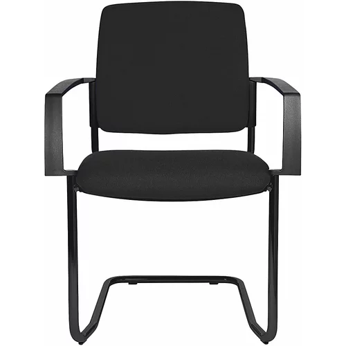 Top Star Oblazinjen stol za nalaganje, nihajni stol, DE 2 kosa, črno ogrodje, črno oblazinjenje
