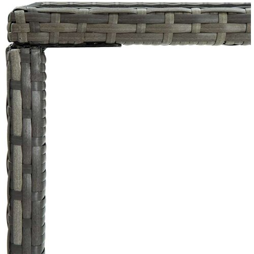 Vrtni barski stol sivi 70 x 70 x 110 cm od poliratana i stakla Slike