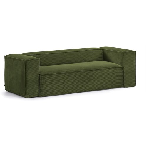 Kave Home tamnozeleni kauč od kordura Blok, 210 cm Slike