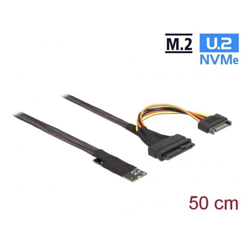 Delock M.2 Key M to U.2 SFF-8639 NVMe Adapter with 50 cm cable Slike
