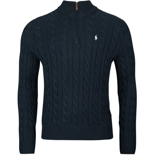 Polo Ralph Lauren PULL DEMI ZIP EN MAILLE TORSADEE Tamno plava Cijene