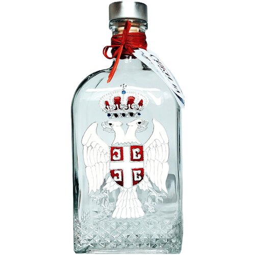  Poklon set Fla&amp;scaron;a Srbija i ukrasna kutija, 700 ml, Crne boje Slike