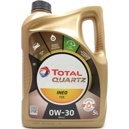 Total motorno olje Quartz Ineo FDE 0W-30, 5L Slike