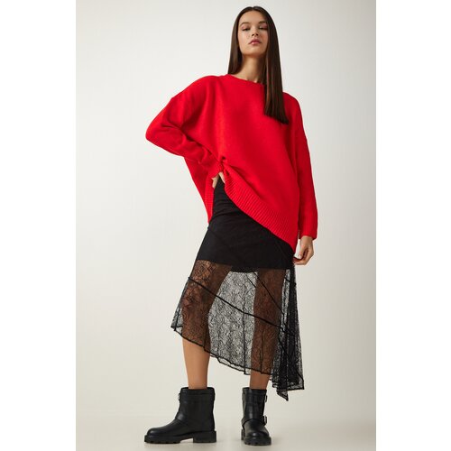  Women's Black Asymmetrical Lace Midi Skirt Cijene