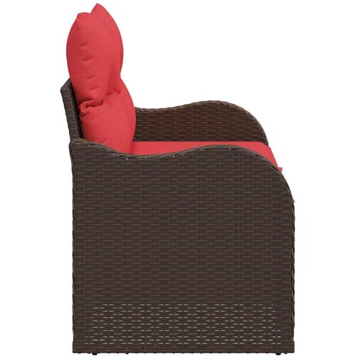  Vrtni kauč s jastukom 121 x 62 x 69 cm poliratan Slike