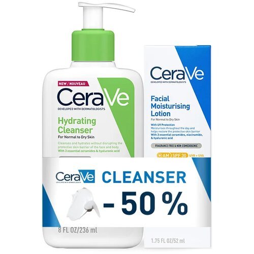 CeraVe promo hidratantna nega za lice SPF 30 + hidratantna emulzija za čišćenje 236ml Cene