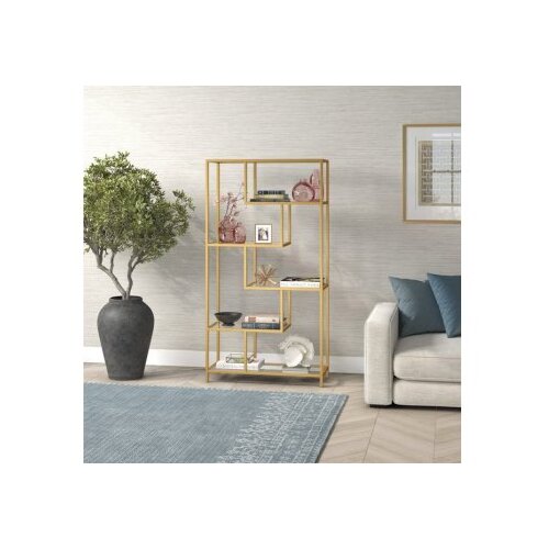 Hanah home Polica za knjige By 30 Gold Transparent Cene