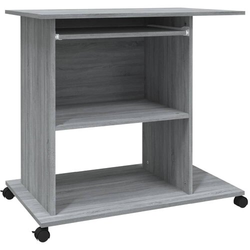 Maison Chic Računalniška miza - pisarniška miza siva sonoma 80x50x75 cm konstruiran les, (21785704) Cene