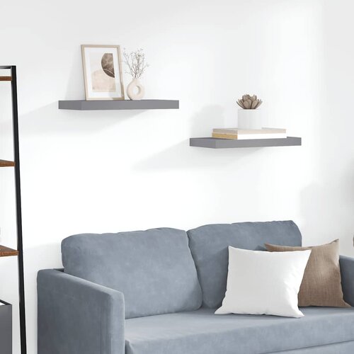  Plutajuća zidna polica siva 50 x 23 x 3,8 cm MDF Slike