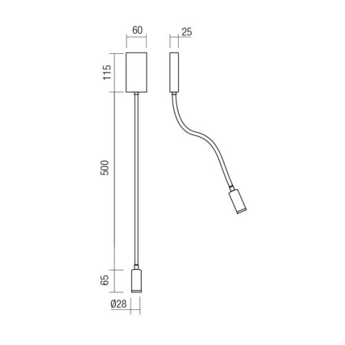  Redo 01-2754 - Fleksibilna LED lampica WALLIE LED/3W/230V USB CRI 90, bela Slike