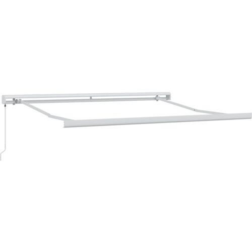 VidaXL Ručno uvlačiva tenda crvena i bijela pruga 300x250 cm Slike