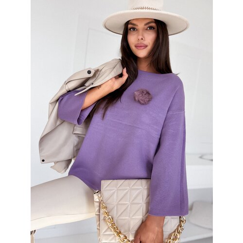 DStreet Sweter damski oversize GAIA fioletowy Slike