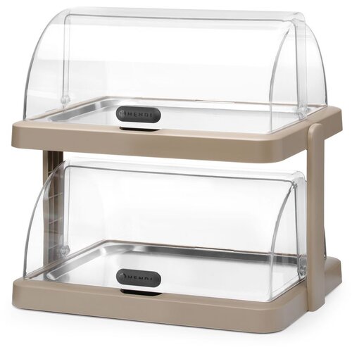 Hendi Dupla rashladna roll-top vitrina Duo, UNIQ, dizajnirao Robert Bronwasser, Bež, 480x355x(H)480mm Cene