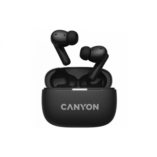 Canyon OnGo TWS-10 ANC+ENC, Bluetooth Headset, microphone, BT v5.3 BT8922F, Frequence Response:20Hz-20kHz, battery Earbud 40mAh*2+Charging case 500mAH, type-C cable length 24cm,size 63.97*47.47*26.5mm 42.5g, Black Cene