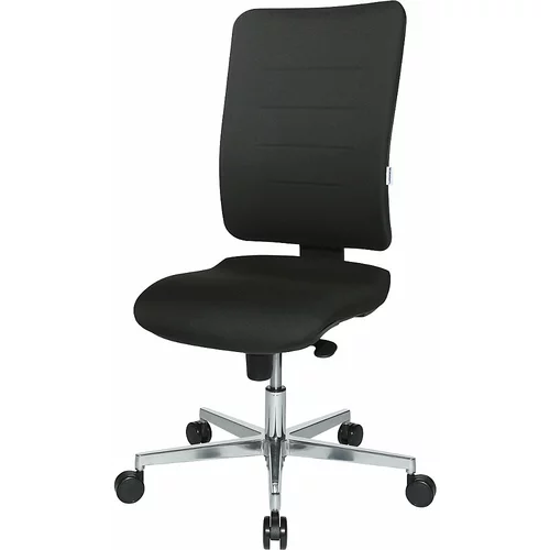 eurokraft pro Vrtljiv pisarniški stol V2, oblazinjeno hrbtno naslonjalo, črno / črne barve