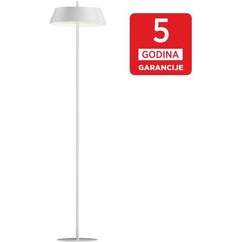 Mitea Lighting Podna lampa bela ORION MFL601S-350 W 28W 3000K peskareno LED sa podnim dimer prekidačem 5Y Slike