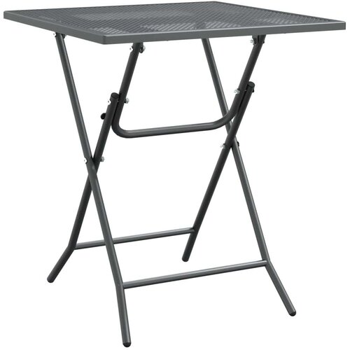  Vrtna garnitura - 5-dijelni vrtni blagovaonski set ekspandirani metal antracit - Dužina stola 60 cm 4 Slike