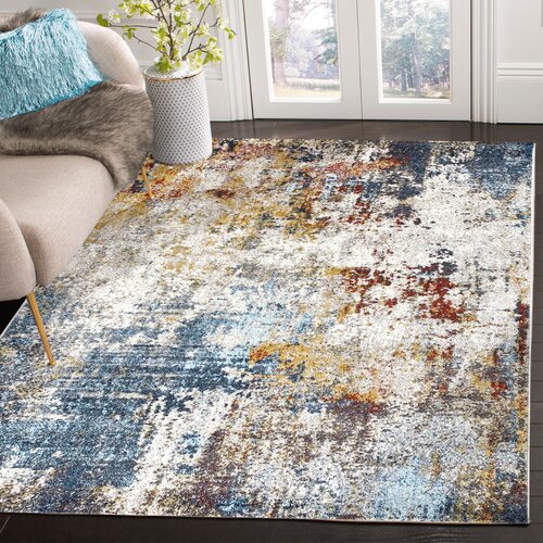 Aberto Design tepih 80x150cm Krem-Plavi Slike