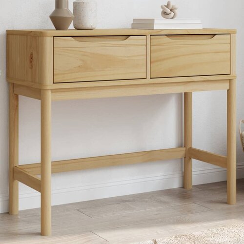 vidaXL Konzolni stol FLORO voštano smeđi 89,5x36,5x73 cm od borovine Cijene