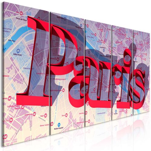  Slika - Red Paris (5 Parts) Narrow 225x90 Slike