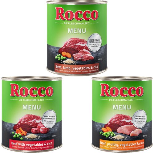  Varčno pakiranje Rocco Menu 24 x 800 g - Me&scaron;ano pakiranje Cijene