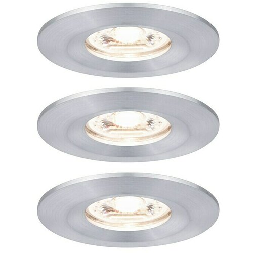 PAULMANN Set ugradbenih LED svjetiljki Nova Mini (12 W, Aluminij, 3 Kom., Topla bijela) Slike